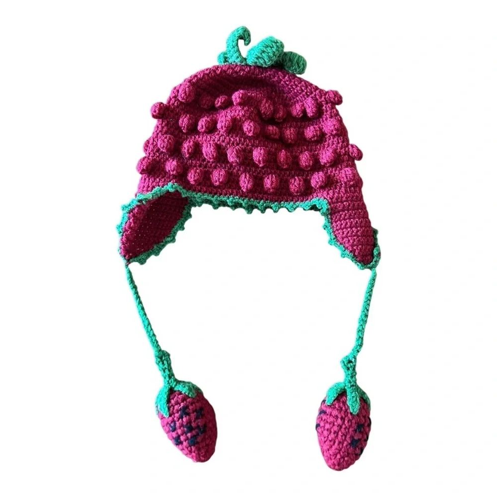 Seattle hat company strawberry knit hat